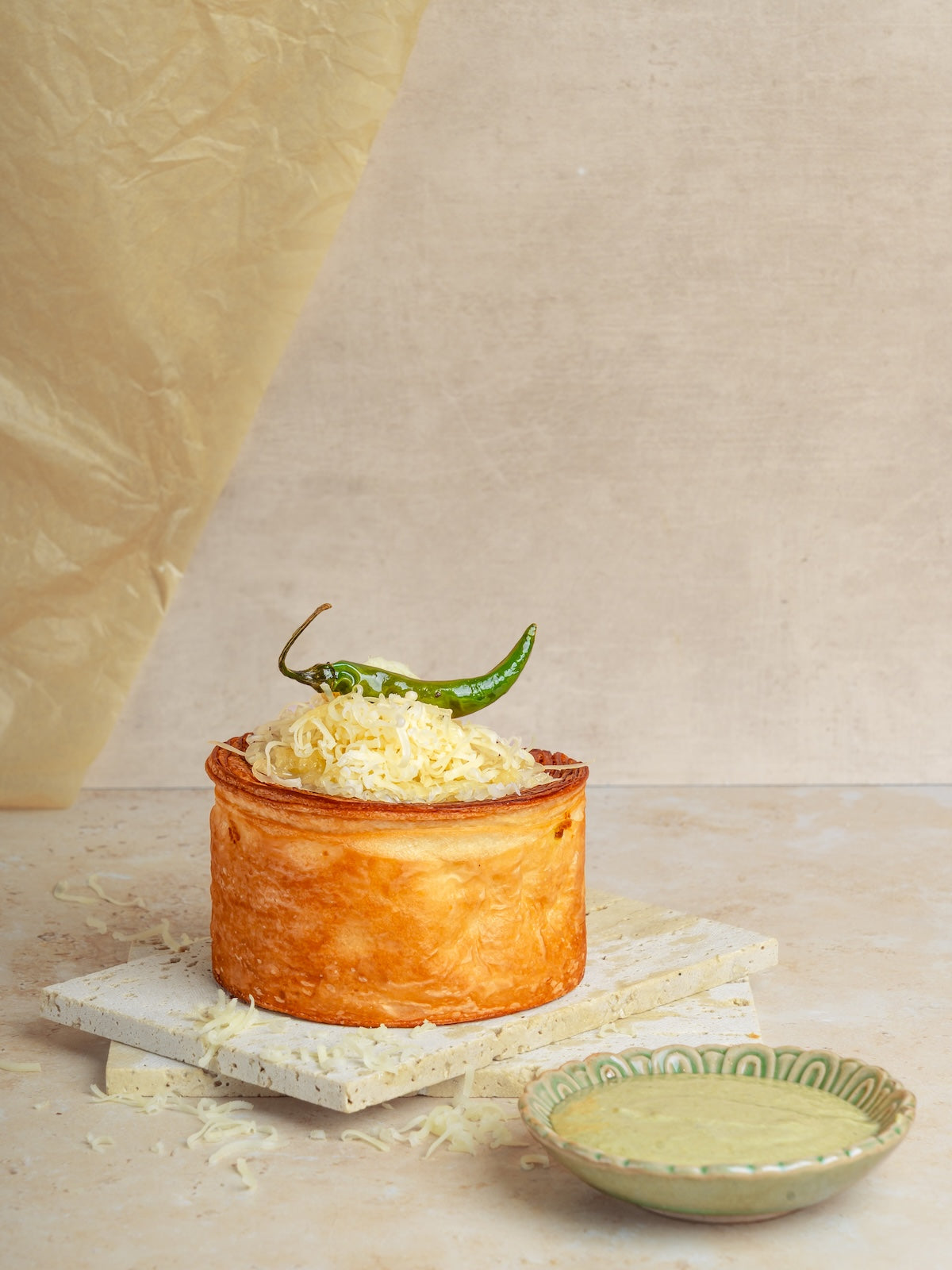 Bombay potato roll with mint chutney