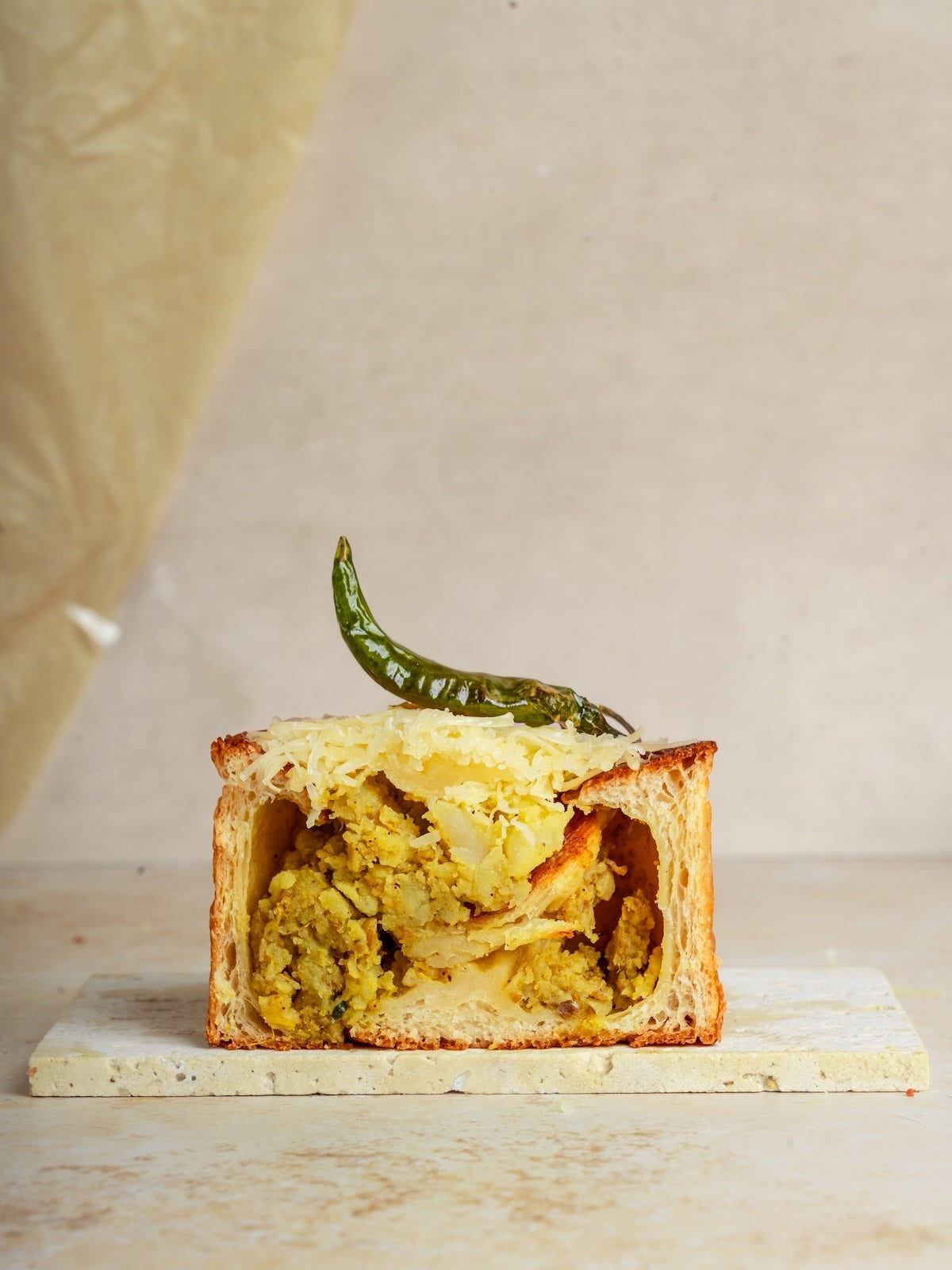 Bombay potato roll with mint chutney