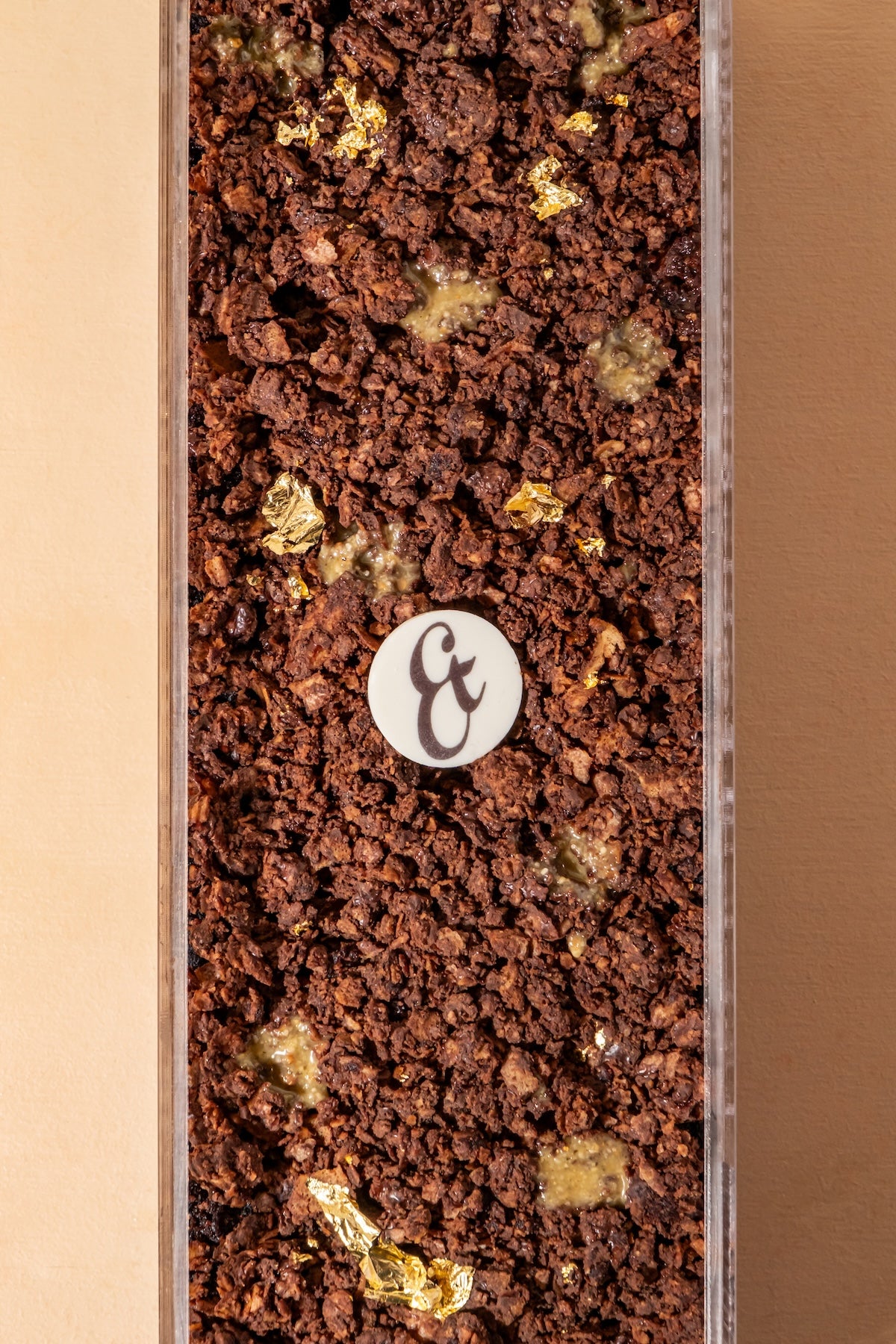 Chocolate Zaatar Hazelnut Praline Cake