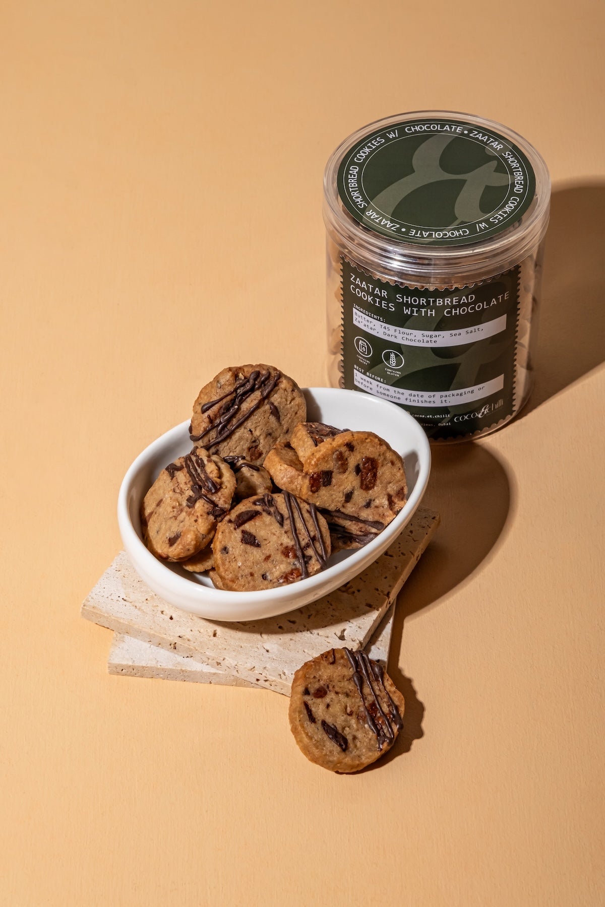 Zaatar Chocolate Shortbread Cookies
