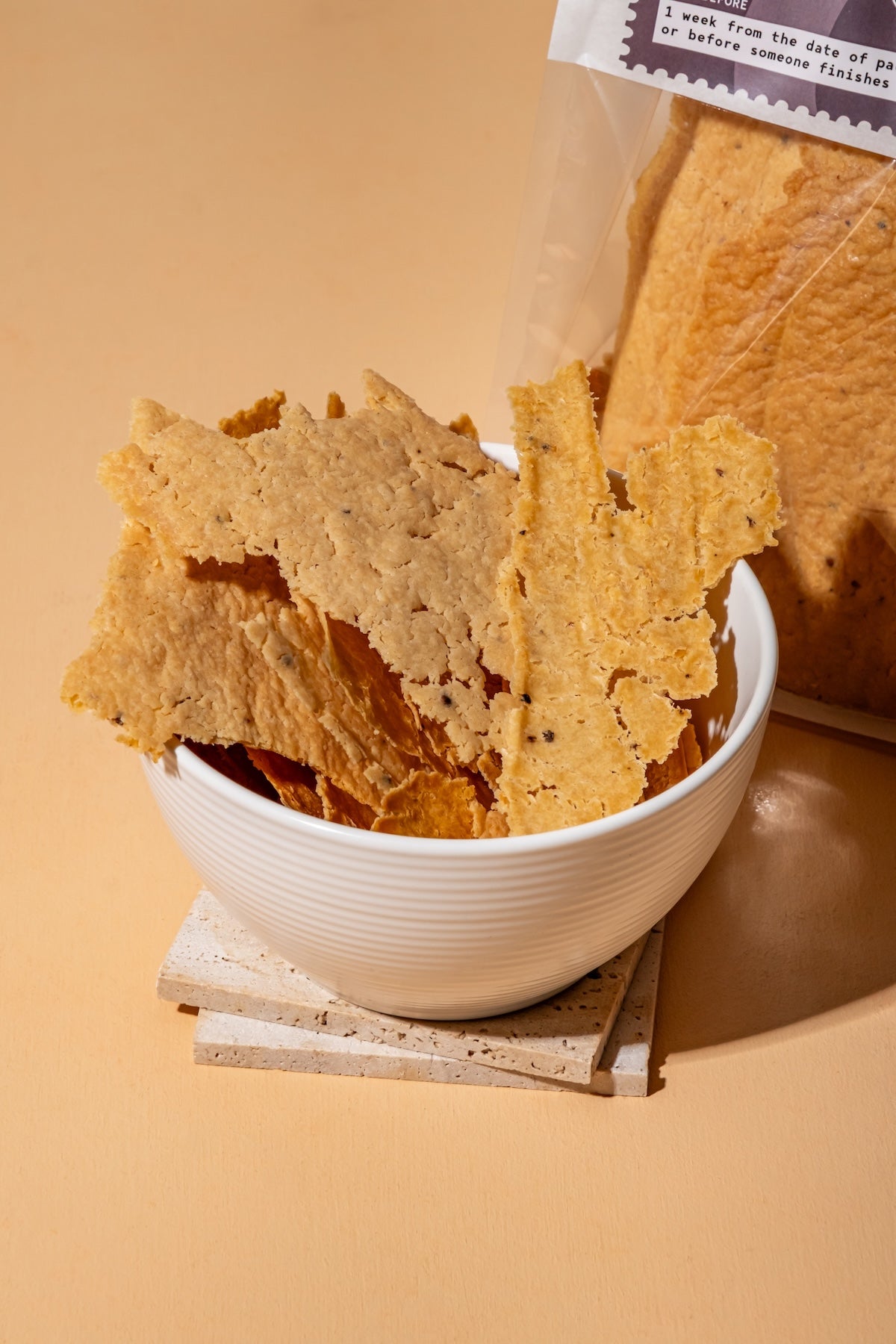 Parmesan And Cracked Black Pepper Sourdough Crackers