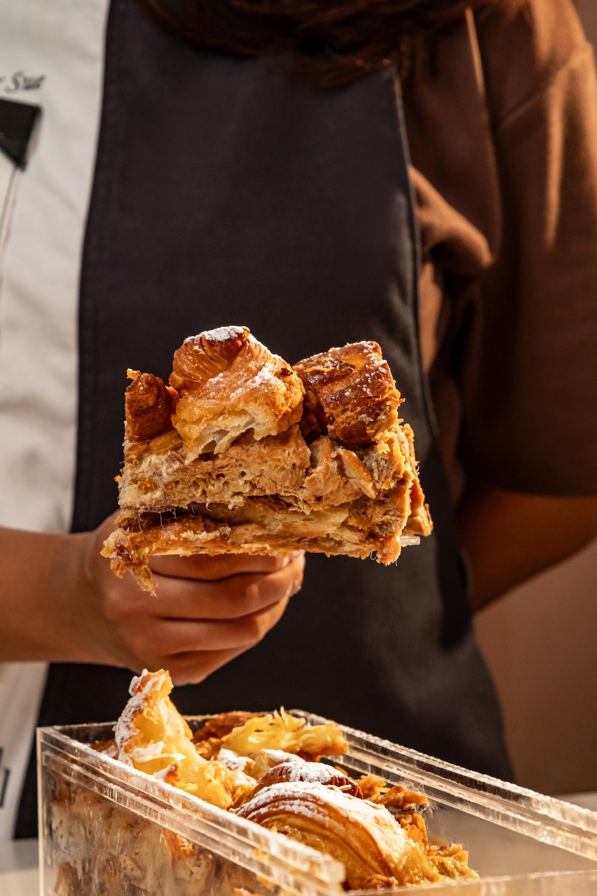 Sticky Toffee Date Croissant Pudding