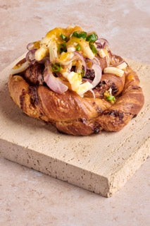 Chilli cheese croissant knots