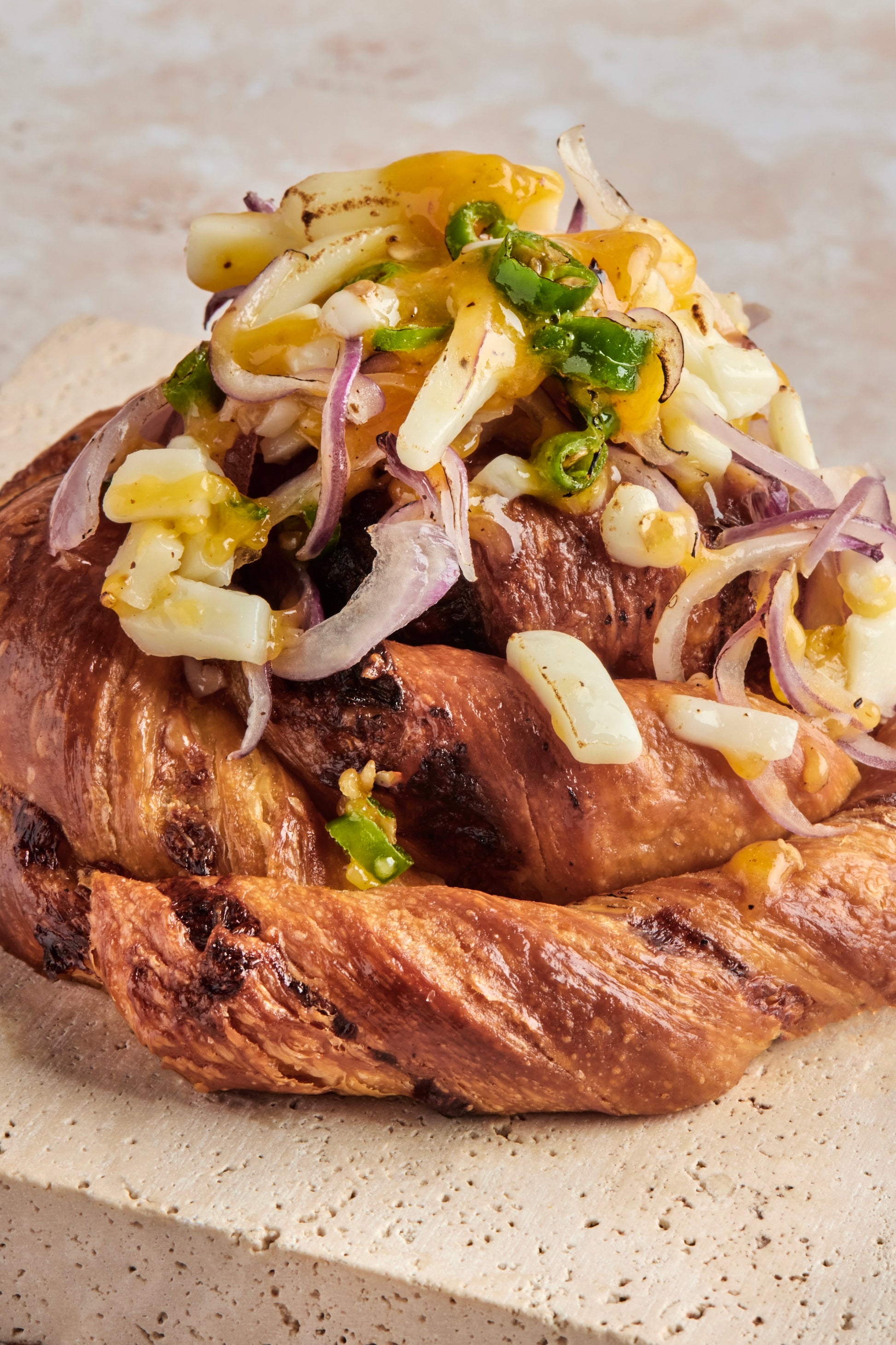 Chilli cheese croissant knots