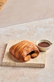 Brownie danish w/ chocolate sauce