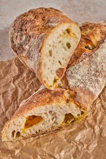 Cheese jalapeño baguette