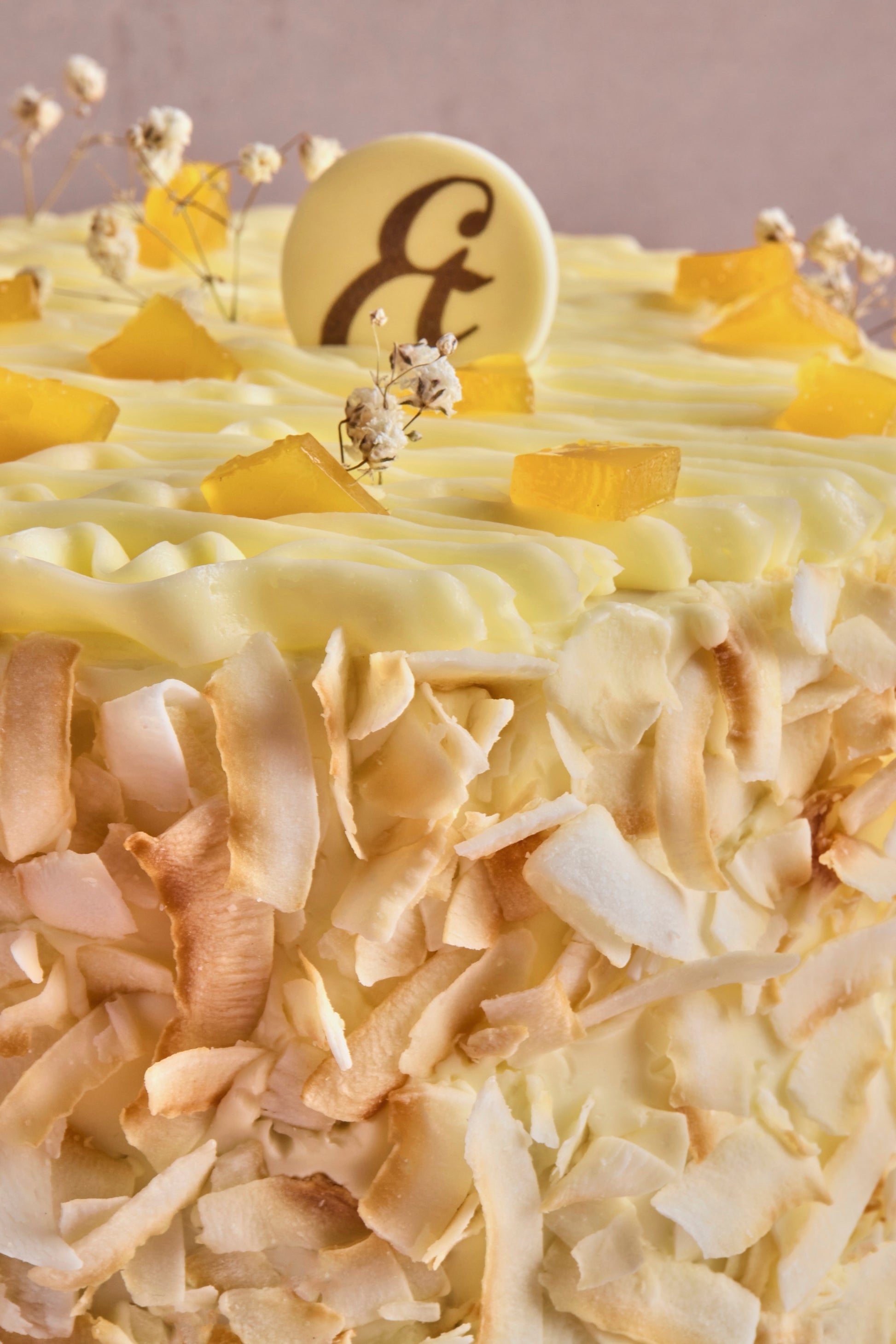 Coconut passionfruit cake