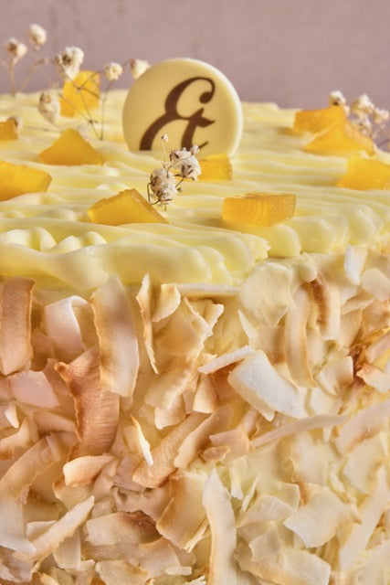 Coconut passionfruit cake