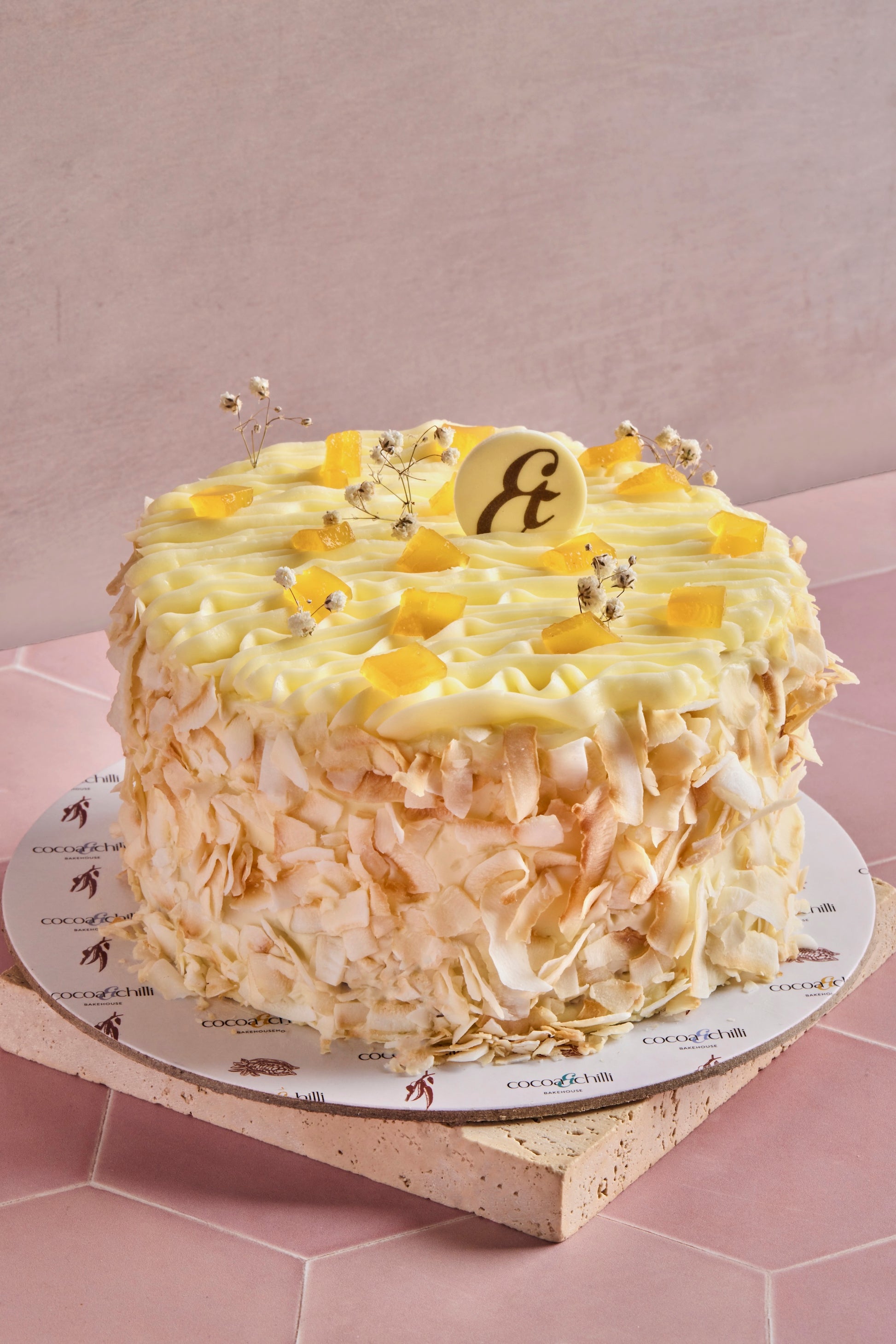 Coconut passionfruit cake