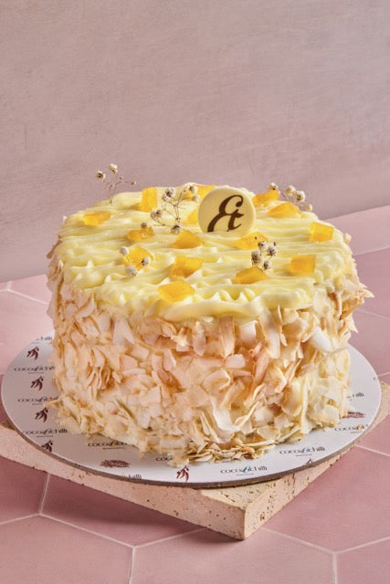Coconut passionfruit cake