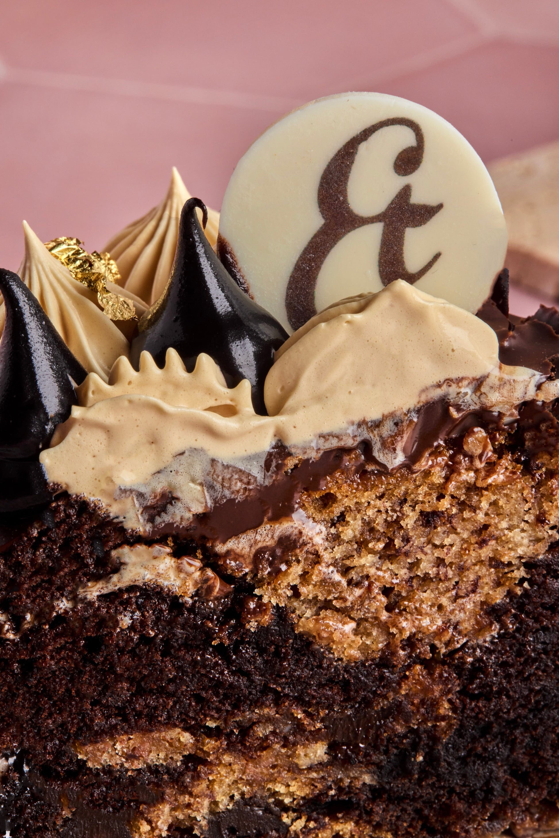 Chocolate banana gateau