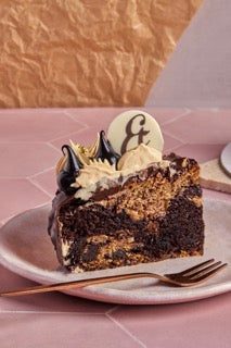 Chocolate banana gateau