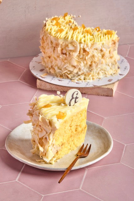 Coconut passionfruit cake
