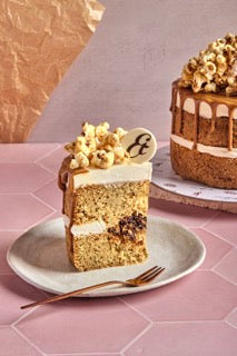 Salted caramel popcorn cake