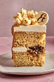 Salted caramel popcorn cake